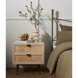 Luella Nightstand, Matte Alabaster-Furniture - Bedroom-High Fashion Home