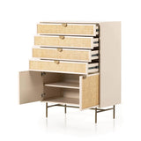 Luella Tall Dresser, Matte Alabaster-Furniture - Storage-High Fashion Home