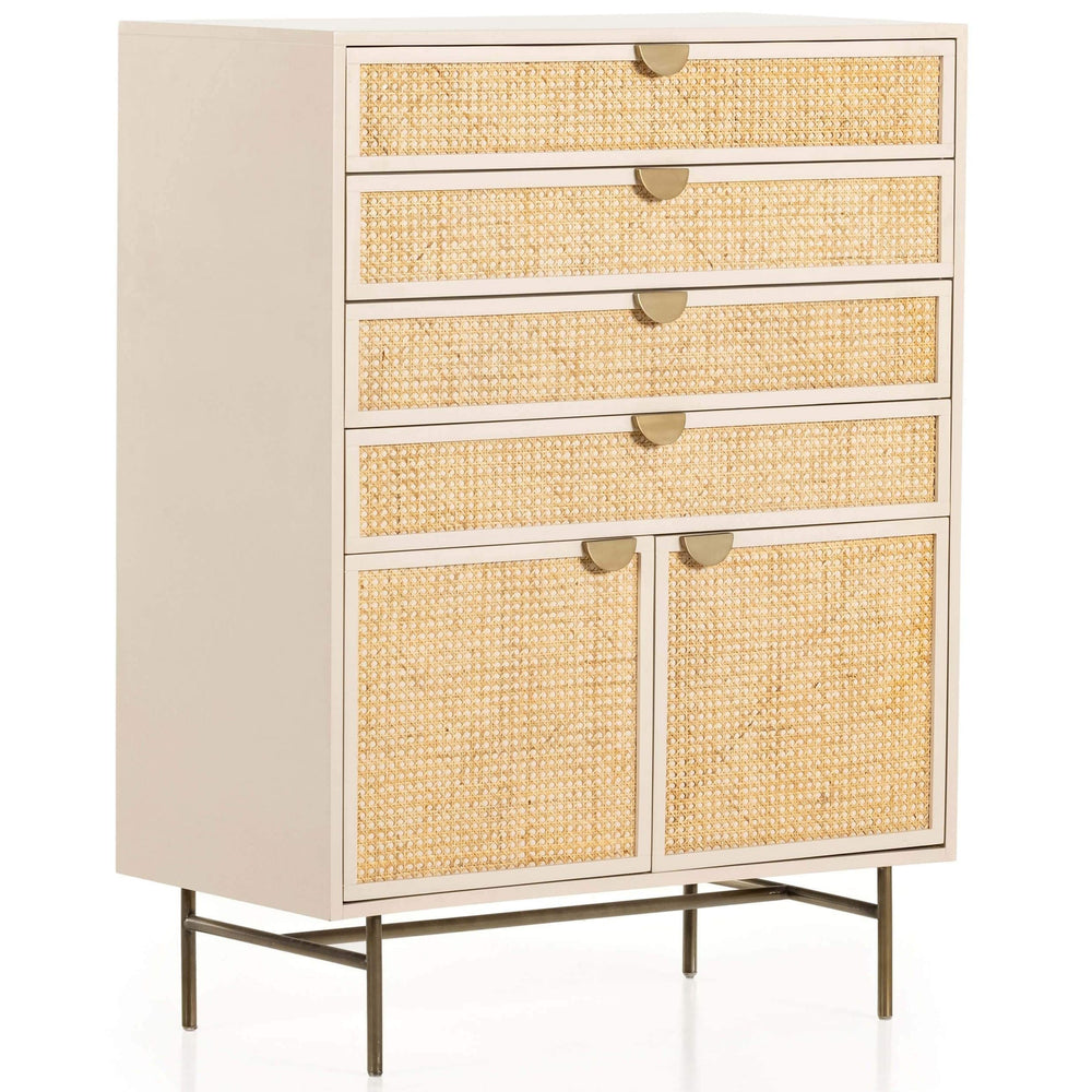 Luella Tall Dresser, Matte Alabaster-Furniture - Storage-High Fashion Home