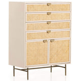 Luella Tall Dresser, Matte Alabaster-Furniture - Storage-High Fashion Home