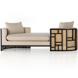 June Chaise, Brushed Ebony-Furniture - Sofas-High Fashion Home