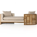 June Chaise, Natural Oak-Furniture - Sofas-High Fashion Home