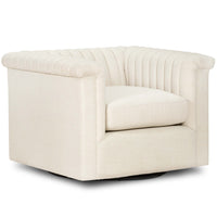 Watson Swivel Chair, Cambric Ivory-Furniture - Chairs-High Fashion Home