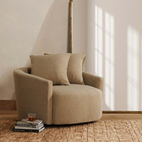 Chloe Swivel Chair, Socorro Taupe