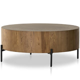 Eaton Drum Coffee Table, Amber Oak by Four Hands