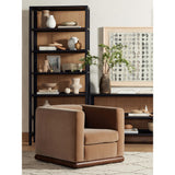 Elizabeth Swivel Chair, Surrey Taupe-Furniture - Chairs-High Fashion Home