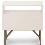 Van End Table, Matte Alabaster-Furniture - Bedroom-High Fashion Home