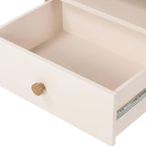 Van End Table, Matte Alabaster-Furniture - Bedroom-High Fashion Home