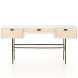 Luella Desk, Matte Alabaster-Furniture - Office-High Fashion Home