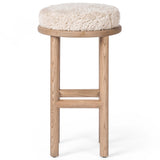 Saldino Bar Stool, Beige-Furniture - Dining-High Fashion Home