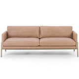 Diana 84" Leather Sofa, Palermo Nude-Furniture - Sofas-High Fashion Home