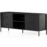 Soto Media Console, Black-Furniture - Storage-High Fashion Home