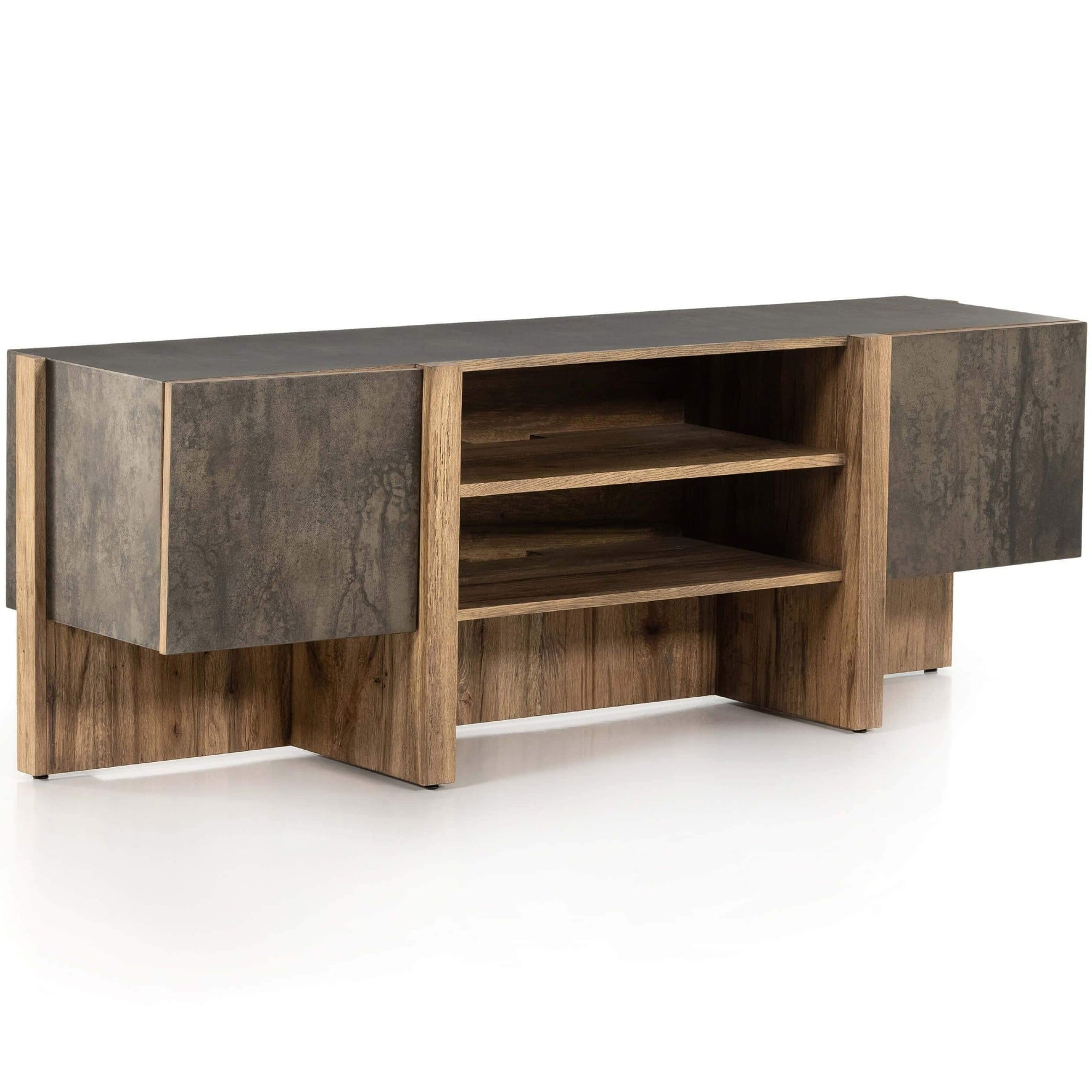 Rustic Media Shelf Rustic Modern Media Console