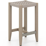Sherwood Outdoor Counter Stool, Washed Brown-Furniture - Dining-High Fashion Home