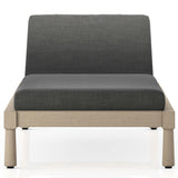 Waller Outdoor Chaise, Charcoal/Washed Brown-Furniture - Chairs-High Fashion Home