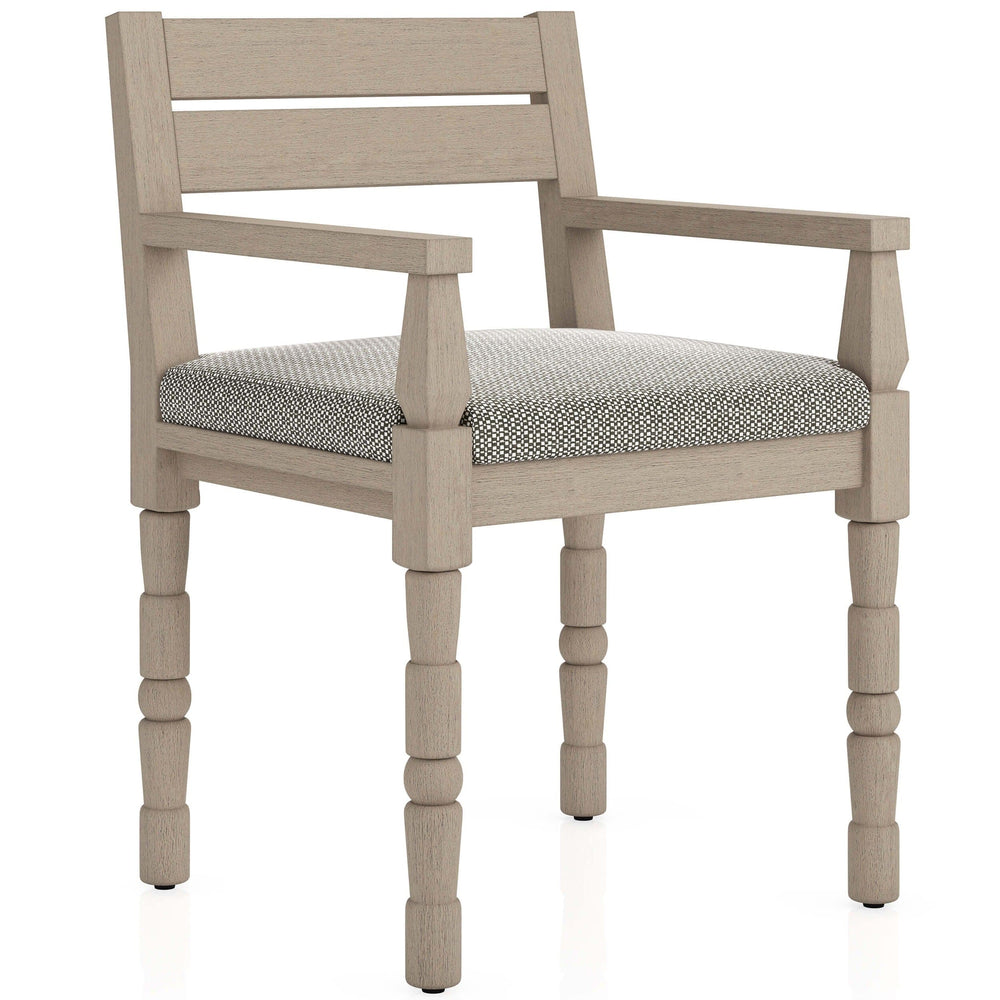 Waller Outdoor Dining Armchair, Faye Ash/Washed Brown - Set of 2-Furniture - Dining-High Fashion Home