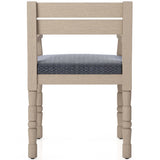 Waller Outdoor Dining Armchair, Faye Navy/Washed Brown - Set of 2-Furniture - Dining-High Fashion Home