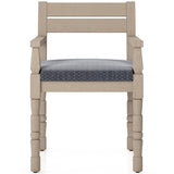 Waller Outdoor Dining Armchair, Faye Navy/Washed Brown - Set of 2-Furniture - Dining-High Fashion Home