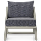 Hagen Outdoor Chair, Faye Navy/Weathered Grey-Furniture - Chairs-High Fashion Home