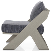 Hagen Outdoor Chair, Faye Navy/Weathered Grey-Furniture - Chairs-High Fashion Home