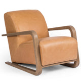 Rhimes Leather Chair, Palermo Butterscotch-Furniture - Chairs-High Fashion Home
