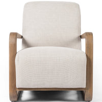 Rhimes Chair, Stonewash Print Ecru-Furniture - Chairs-High Fashion Home