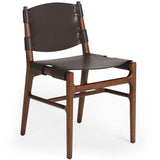 Joan Leather Dining Chair, Espresso, Set of 2