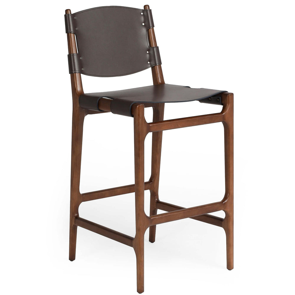 Joan Leather Bar Chair, Espresso