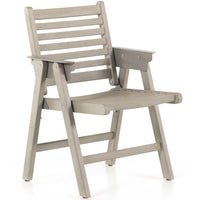 Pelter Outdoor Dining Chair, Weathered Grey, Set of 2-Furniture - Dining-High Fashion Home