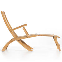 Jost Outdoor Chaise, Natural Teak-Furniture - Chairs-High Fashion Home