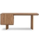 Pickford Desk, Dusted Oak Veneer-Furniture - Office-High Fashion Home