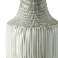 Ombak Table Lamp, Black&White Grid Ceramic-Lighting-High Fashion Home