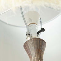 Sisa Table Lamp, Earthtone Striped Ceramic-Lighting-High Fashion Home