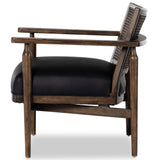 Xavier Leather Chair, Carson Black