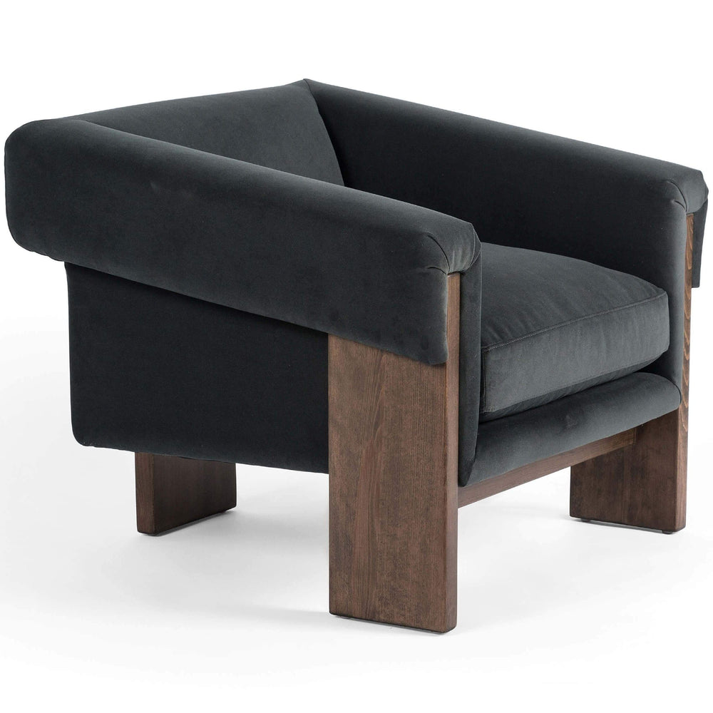 Cairo Chair, Modern Velvet Smoke-Furniture - Chairs-High Fashion Home