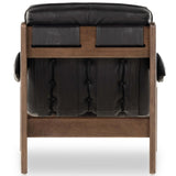 Halston Leather Chair, Heirloom Black
