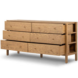 Meadown 6 Drawer Dresser, Tawny Oak