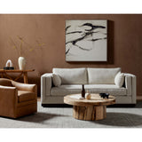 Hudson Pedestal Coffee Table, Spalted Primavera-Furniture - Accent Tables-High Fashion Home