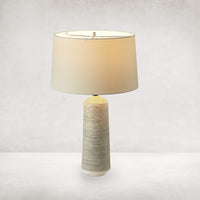 Niran Table Lamp, Black&White Striped Ceramic-Lighting-High Fashion Home