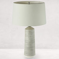 Niran Table Lamp, Black&White Striped Ceramic-Lighting-High Fashion Home