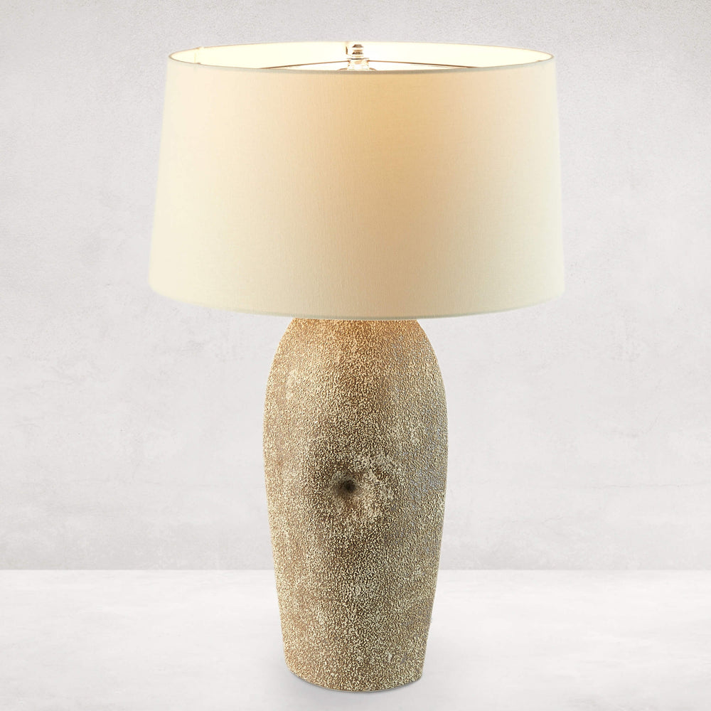 Kusa Table Lamp, Vintage Brown Ceramic-Lighting-High Fashion Home