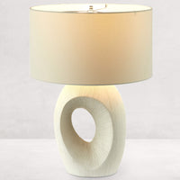 Komi Table Lamp, Textured Matte White-Lighting-High Fashion Home