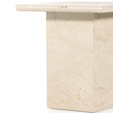 Arum End Table, Cream Marble-Furniture - Accent Tables-High Fashion Home