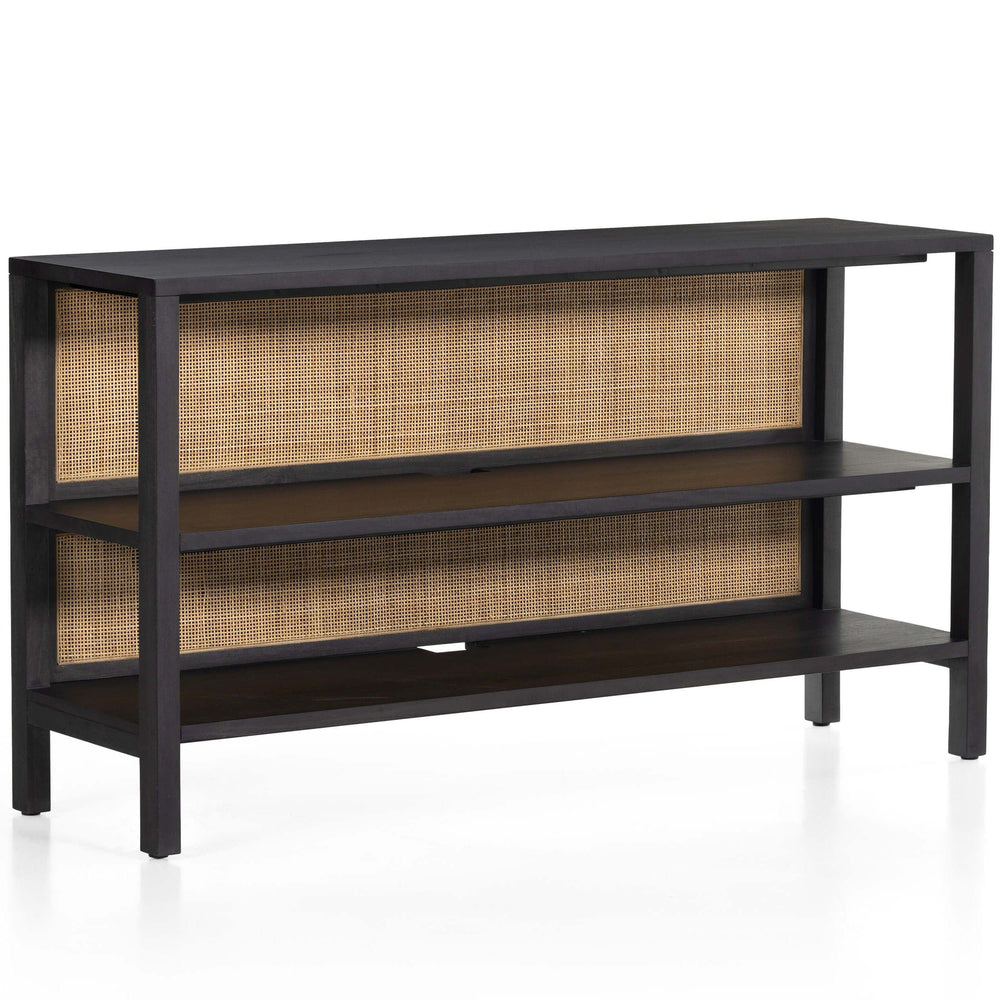 Caprice Media Console, Black Wash Mango-Furniture - Accent Tables-High Fashion Home