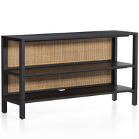 Caprice Media Console, Black Wash Mango-Furniture - Accent Tables-High Fashion Home