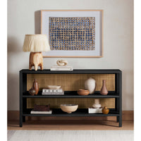 Caprice Media Console, Black Wash Mango-Furniture - Accent Tables-High Fashion Home