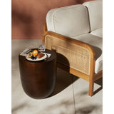 Basil Outdoor Drink Table, Antique Rust-Furniture - Accent Tables-High Fashion Home