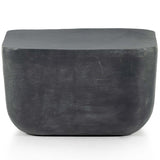 Basil Square Outdoor End Table, Aged Grey-Furniture - Accent Tables-High Fashion Home