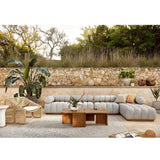 Roma Outdoor 3 Piece Sectional W/Ottoman-Furniture - Sofas-High Fashion Home