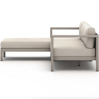 Sonoma Outdoor 2 Piece LAF Sectional, Faye Sand/Weathered Grey-Furniture - Sofas-High Fashion Home